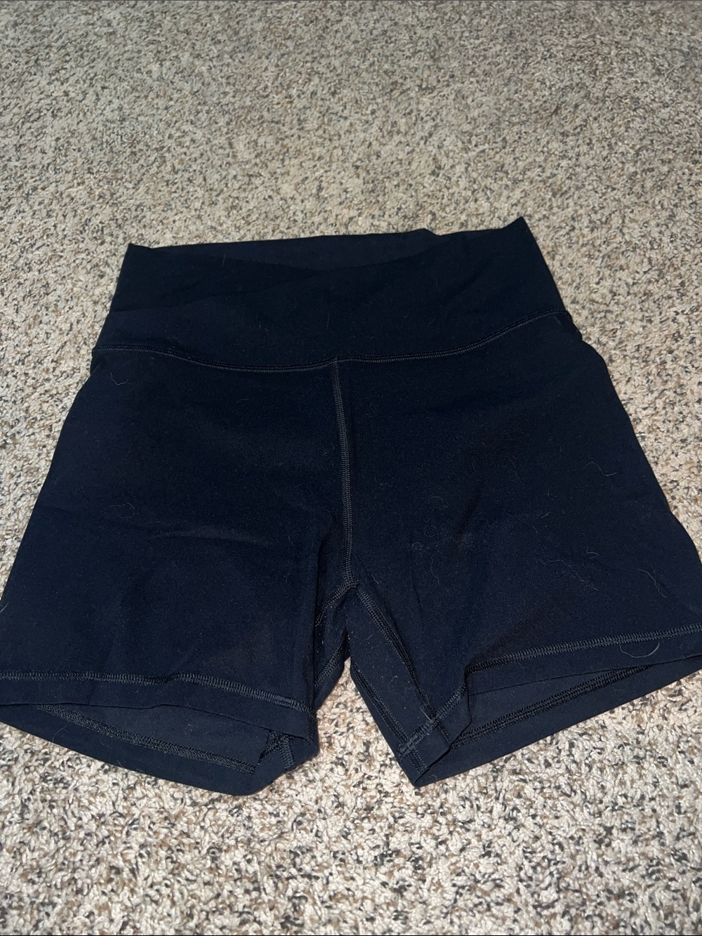Black Women's High-Waist Active Shorts